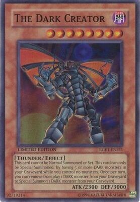 The Dark Creator - RGBT-ENSE1 - Super Rare
Raging Battles [RGBT] 1st Edition Singles