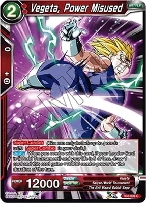 Vegeta, Power Misused - World Martial Arts Tournament (DBS-TB02) World Martial Arts Tournament