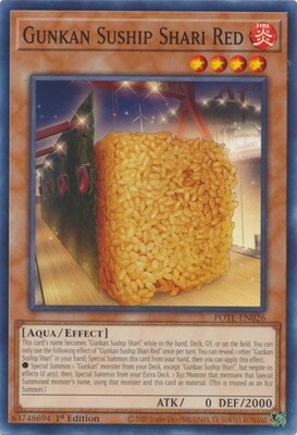 Gunkan Suship Shari Red - POTE-EN026 - Common 1st Edition Power of the Elements 1st Edition Singles