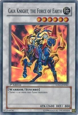 Gaia Knight, the Force of Earth - 5DS1-EN042 - Super Rare 1st Edition
Starter Deck: 5D&#39;s (2008) 1st Edition Singles