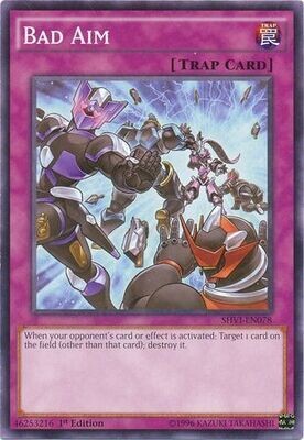 Bad Aim - SHVI-EN078 - Common 1st Edition
Shining Victories 1st Edition Singles
