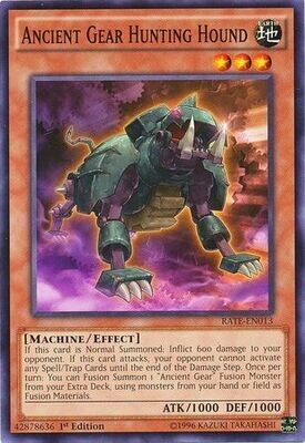 Ancient Gear Hunting Hound - RATE-EN013 - Common 1st Edition Raging Tempest 1st Edition Singles