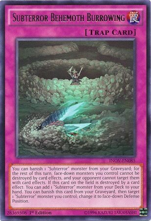 Subterror Behemoth Burrowing - INOV-EN085 - Rare 1st Edition Invasion Vengeance 1st Edition Singles (espanol)