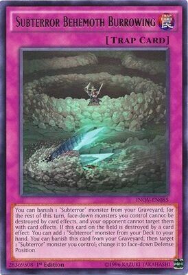 Subterror Behemoth Burrowing - INOV-EN085 - Rare 1st Edition Invasion Vengeance 1st Edition Singles (espanol)