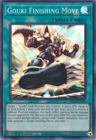 Gouki Finishing Move - MP22-EN185 - Super Rare 1st Edition 2022 Mega-Tin: Pharaoh&#39;s Gods 1st Edition Singles