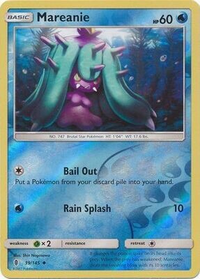 Mareanie - 39/145 - Uncommon Reverse Holo
Sun &amp; Moon: Guardians Rising Reverse Holo Singles