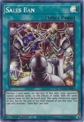 Sales Ban - BACH-EN063 - Secret Rare 1st Edition
Battle of Chaos 1st Edition Singles