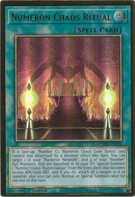 Numeron Chaos Ritual - MGED-EN050 - Premium Gold Rare 1st Edition
Maximum Gold El Dorado 1st Edition Singles (Espanol)