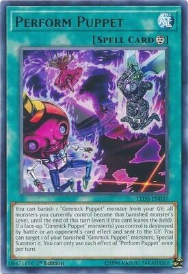 Perform Puppet - LED5-EN037 - Rare 1st Edition Legendary Duelists: Immortal Destiny Singles