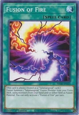 Fusion of Fire - MP20-EN025 - Common 1st Edition 2020 Mega-Tin: Lost Memories 1st Edition Singles