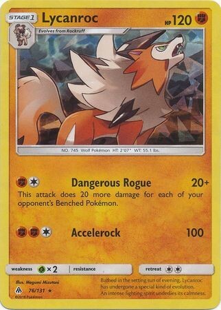 Lycanroc - 76/131 - Shattered Holo Rare Pokemon Theme Deck Exclusives