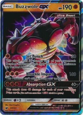 SJ Buzzwole GX - 57/111 - Ultra Rare
Sun &amp; Moon: Crimson Invasion Singles