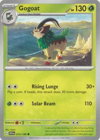 GA Gogoat - 012/198 - Common
Scarlet &amp; Violet (Base Set) Singles