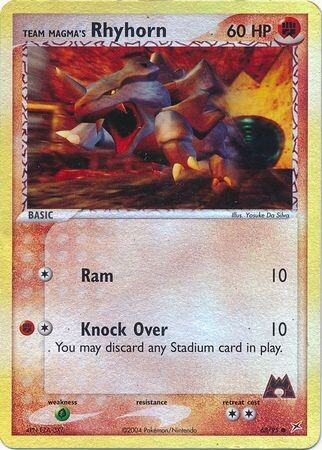Team Magma&#39;s Rhyhorn - 68/95 - Common Reverse Holo
Ex Team Magma vs. Team Aqua Reverse Holo Singles