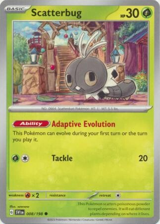 GA Scatterbug - 008/198 - Common
Scarlet &amp; Violet (Base Set) Singles