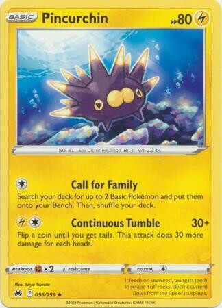Pincurchin - 056/159 - Uncommon Crown Zenith Singles