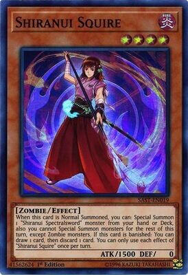 Shiranui Squire - SAST-EN019 - Super Rare 1st Edition Savage Strike 1st Edition Singles *Espanol*