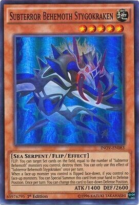 Subterror Behemoth Stygokraken - INOV-EN083 - Super Rare 1st Edition Invasion Vengeance 1st Edition Singles (espanol)