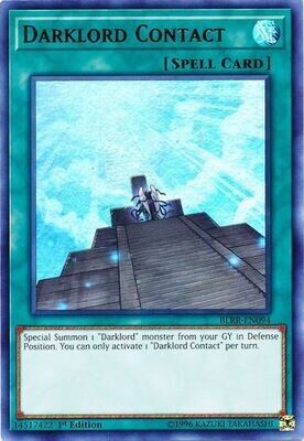 Darklord Contact - BLRR-EN094 - Ultra Rare 1st Edition
Battles of Legend: Relentless Revenge Singles