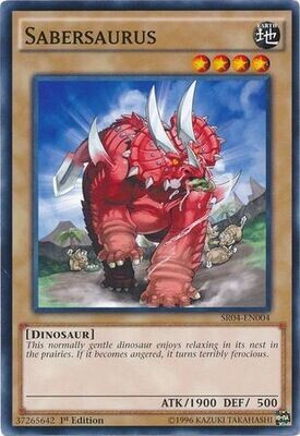Sabersaurus - SR04-EN004 - Common 1st Edition Structure Deck: Dinosmasher&#39;s Fury 1st Edition Singles