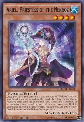 Ariel, Priestess of the Nekroz - MACR-EN031 - Rare 1st Edition Maximum Crisis 1st Edition Singles