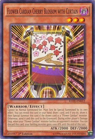 Flower Cardian Cherry Blossom with Curtain - RATE-EN012 - Common 1st Edition Raging Tempest 1st Edition Singles (espanol)
