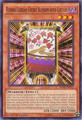 Flower Cardian Cherry Blossom with Curtain - RATE-EN012 - Common 1st Edition Raging Tempest 1st Edition Singles (espanol)