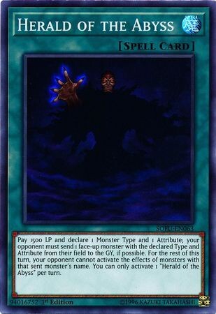 Herald of the Abyss - SOFU-EN063 - Super Rare 1st Edition Soul Fusion 1st Edition Singles