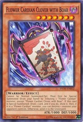 Flower Cardian Clover with Boar - INOV-EN012 - Common 1st Edition Invasion Vengeance 1st Edition Singles
