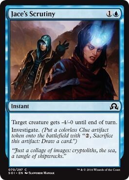 Jace&#39;s Scrutiny 070/297
Shadows over Innistrad Singles (Español)