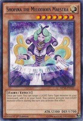 Shopina the Melodious Maestra - MP15-EN131 - Rare 1st Edition
Yu-Gi-Oh! 2015 Mega-Tins [MP15]