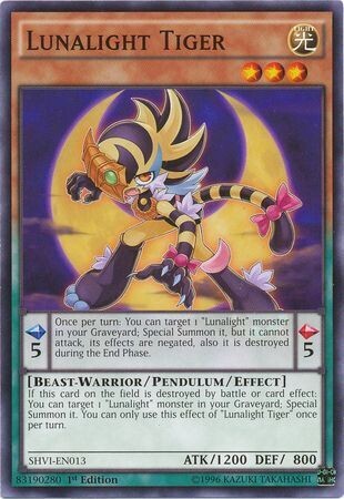 Lunalight Tiger - SHVI-EN013 - Common 1st Edition Shining Victories 1st Edition Singles *Espanol*