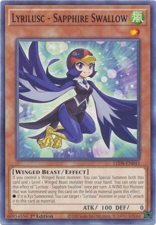 Lyrilusc - Sapphire Swallow - LED8-EN043 - Common 1st Edition Legendary Duelists: Synchro Storm 1st Edition Singles