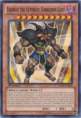 Exodius the Ultimate Forbidden Lord - BP02-EN063 - Common 1st Edition Battle Pack 2: War of the Giants 1st Edition Singles