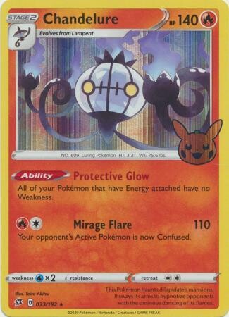 Chandelure - 026/196 - Holo Rare Pokemon Promo Cards