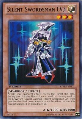 Silent Swordsman LV3 - YSYR-EN017 - Common 1st Edition Starter Deck: Yugi Reloaded 1st Edition Singles