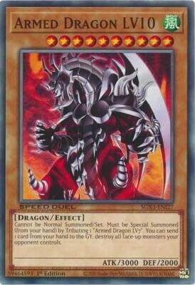 Armed Dragon LV10 - SGX3-ENI27 - Common 1st Edition Speed Duel GX: Duelists of Shadows Singles