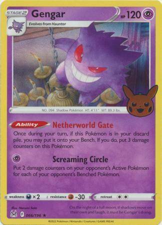 Gengar - 066/196 - Holo Rare
Pokemon Promo Cards