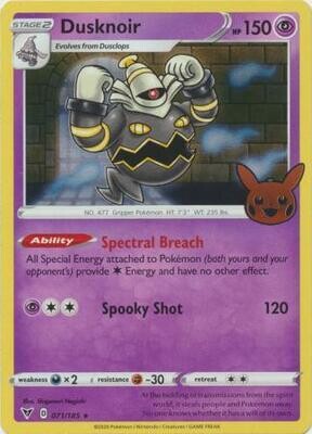 Dusknoir - 071/185 - Holo Rare Pokemon Promo Cards