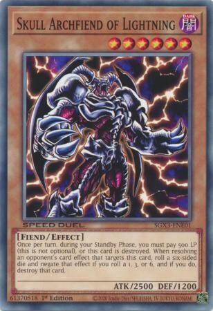 Skull Archfiend of Lightning - SGX3-ENE01 - Common 1st Edition Speed Duel GX: Duelists of Shadows Singles
