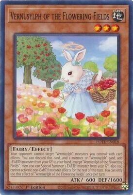 Vernusylph of the Flowering Fields - POTE-EN018 - Common 1st Edition Power of the Elements 1st Edition Singles