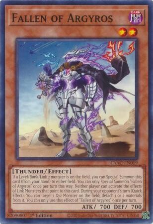 Fallen of Argyros - CYAC-EN009 - Common 1st Edition Cyberstorm Access 1st Edition Singles