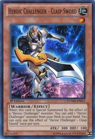 Heroic Challenger - Clasp Sword - NUMH-EN011 - Super Rare 1st Edition Number Hunters 1st Edition Singles