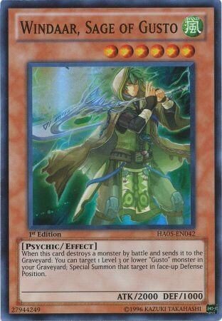 SH Windaar, Sage of Gusto - HA05-EN042 - Super Rare 1st Edition
Hidden Arsenal 5 1st Edition Singles