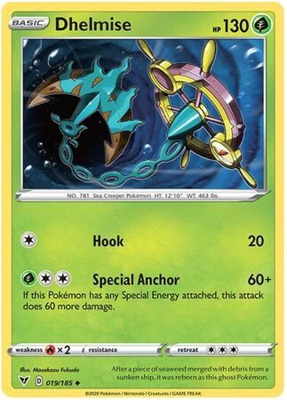 Dhelmise - 019/185 - Uncommon Sword &amp; Shield: Vivid Voltage Singles