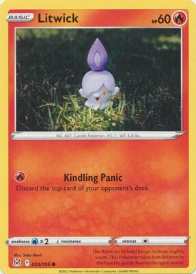 Litwick - 024/196 - Common Sword &amp; Shield: Lost Origin Singles