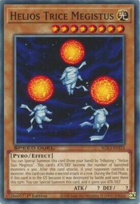 Helios Trice Megistus - SGX3-ENI23 - Common 1st Edition
Speed Duel GX: Duelists of Shadows Singles