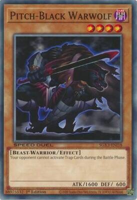 Pitch-Black Warwolf - SGX3-ENI18 - Common 1st Edition Speed Duel GX: Duelists of Shadows Singles
