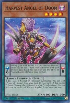 Harvest Angel of Doom - CYAC-EN026 - Super Rare 1st Edition Cyberstorm Access 1st Edition Singles