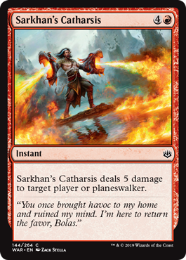 Sarkhan&#39;s Catharsis 144/264 - War of the Spark Singles (Español)